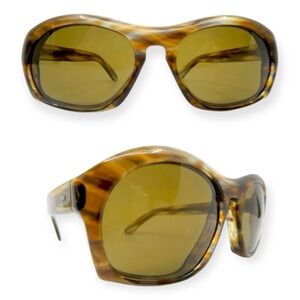 Vintage 1970’s CEMO Thick Oversized Sunglasses w Keyhole bridge, Made in Germany